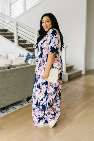 Midnight Rendezvous Floral Maxi