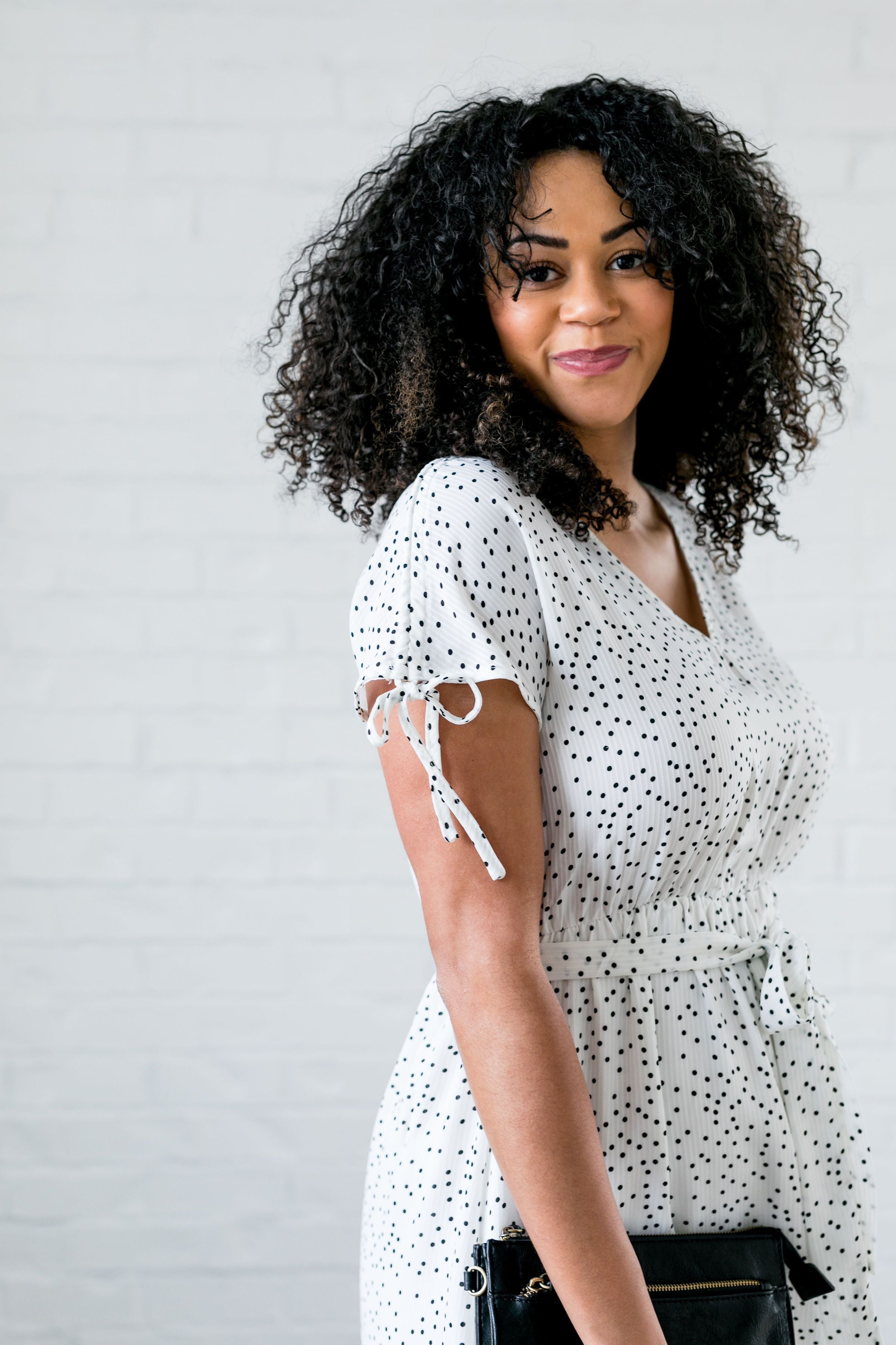 Mindy Midi Dress With Scattered Dots - ALL SALES FINAL