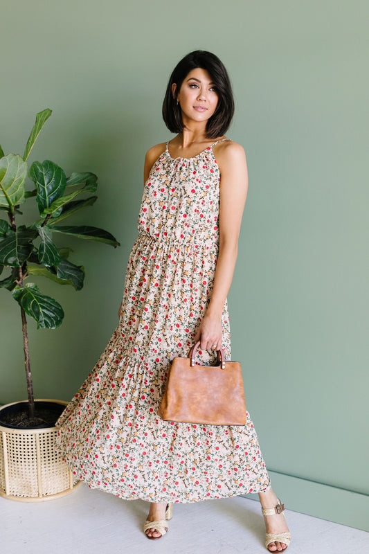 Miniature Roses Maxi Dress