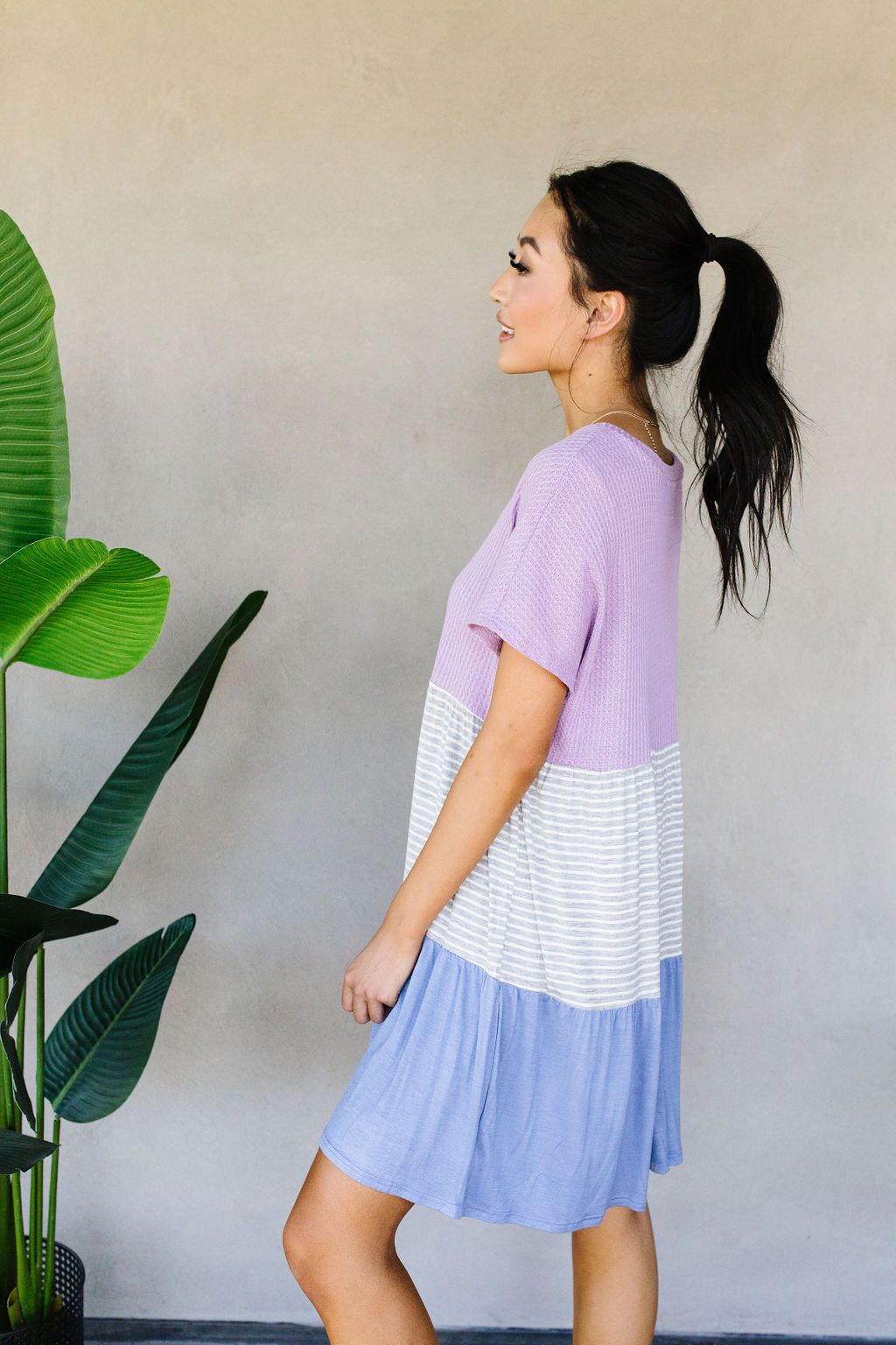 Mix It Up Tiered Colorblock Dress