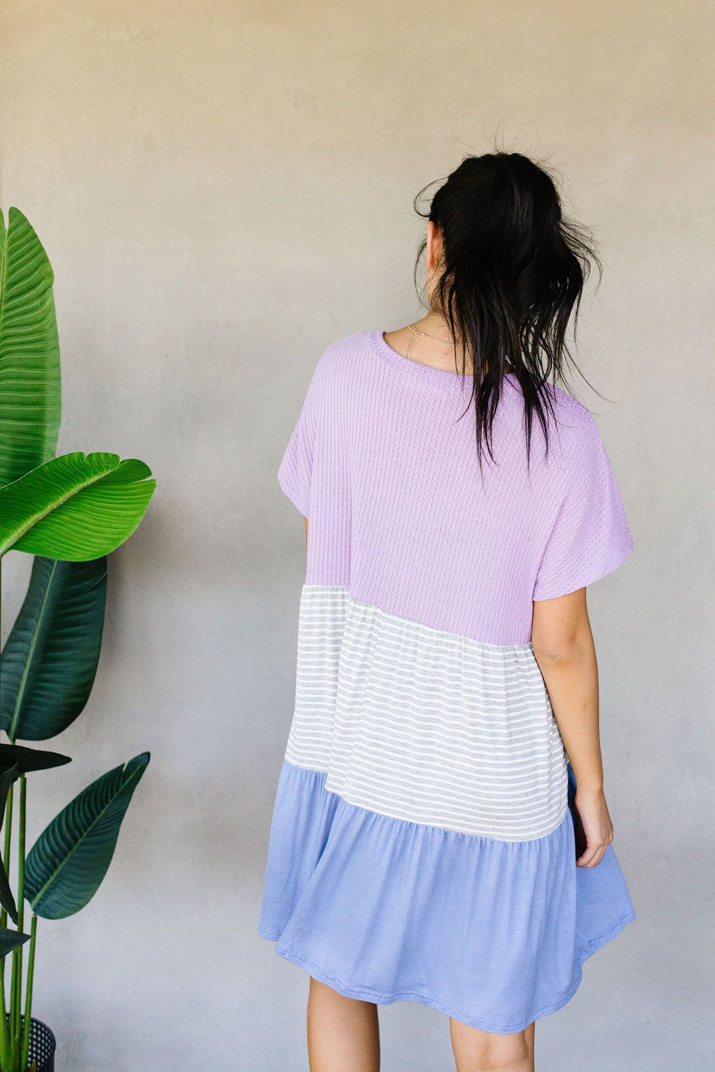 Mix It Up Tiered Colorblock Dress