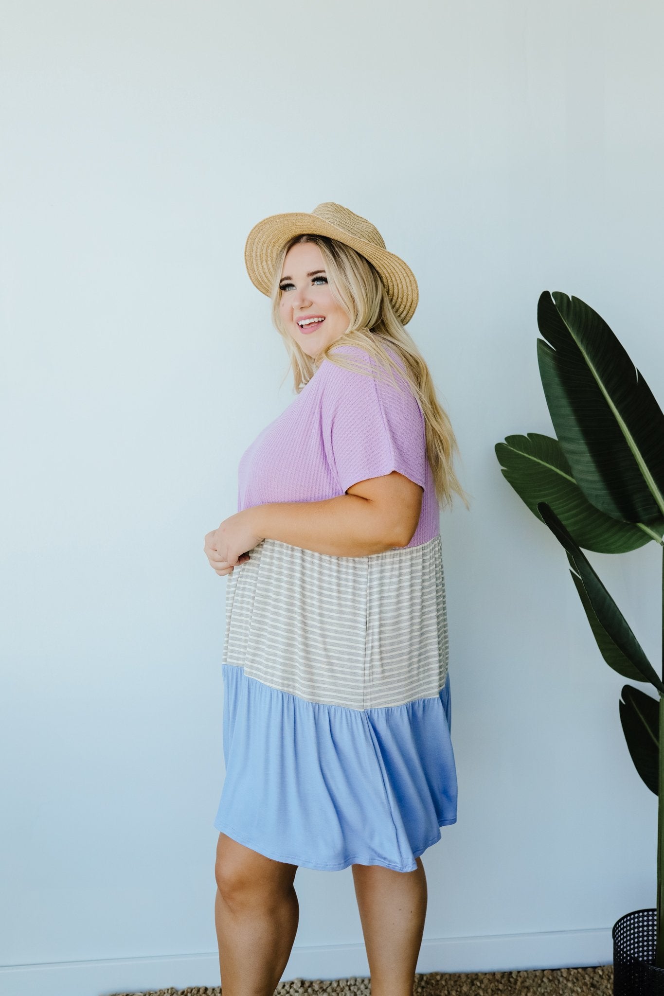 Mix It Up Tiered Colorblock Dress