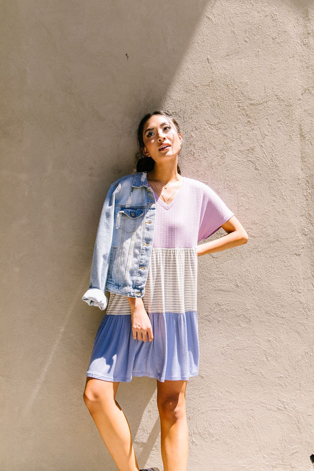 Mix It Up Tiered Colorblock Dress