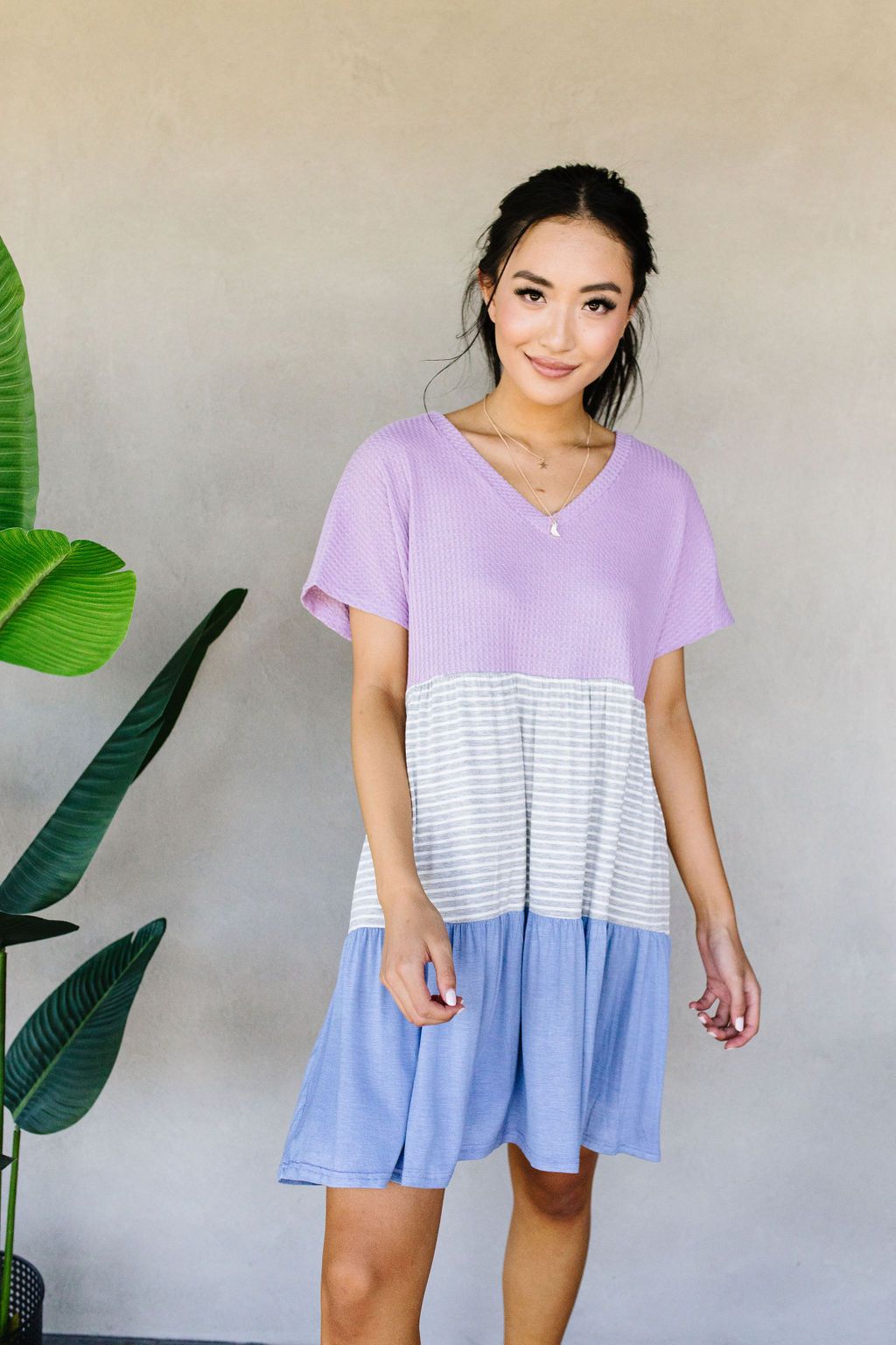 Mix It Up Tiered Colorblock Dress