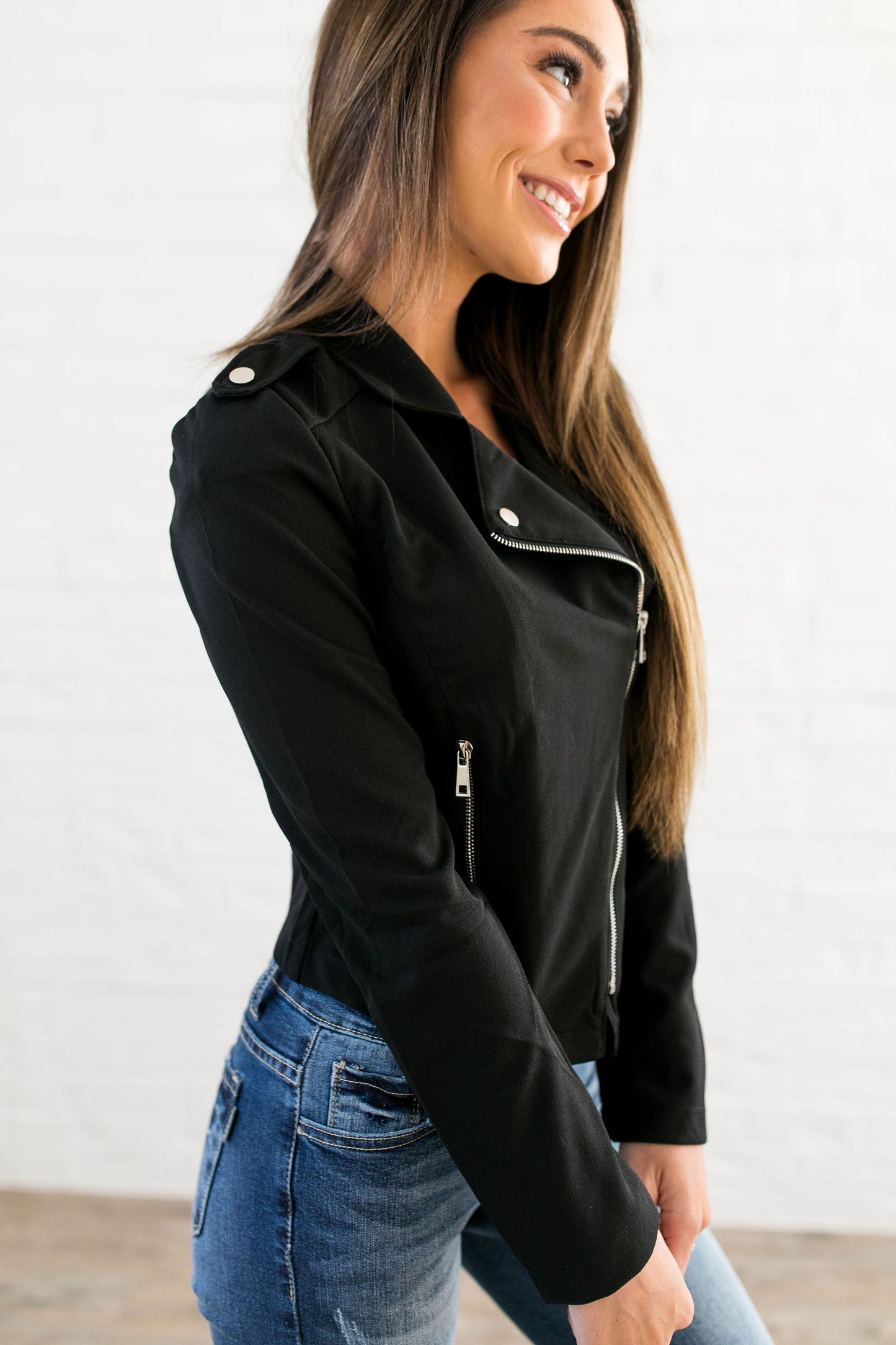 Modern Moto Jacket In Black - ALL SALES FINAL