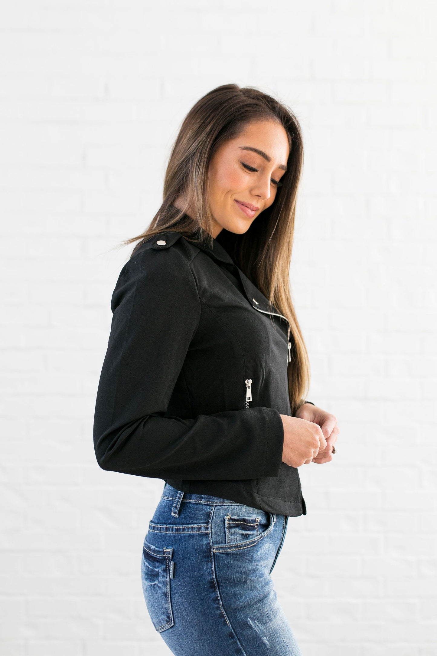 Modern Moto Jacket In Black - ALL SALES FINAL