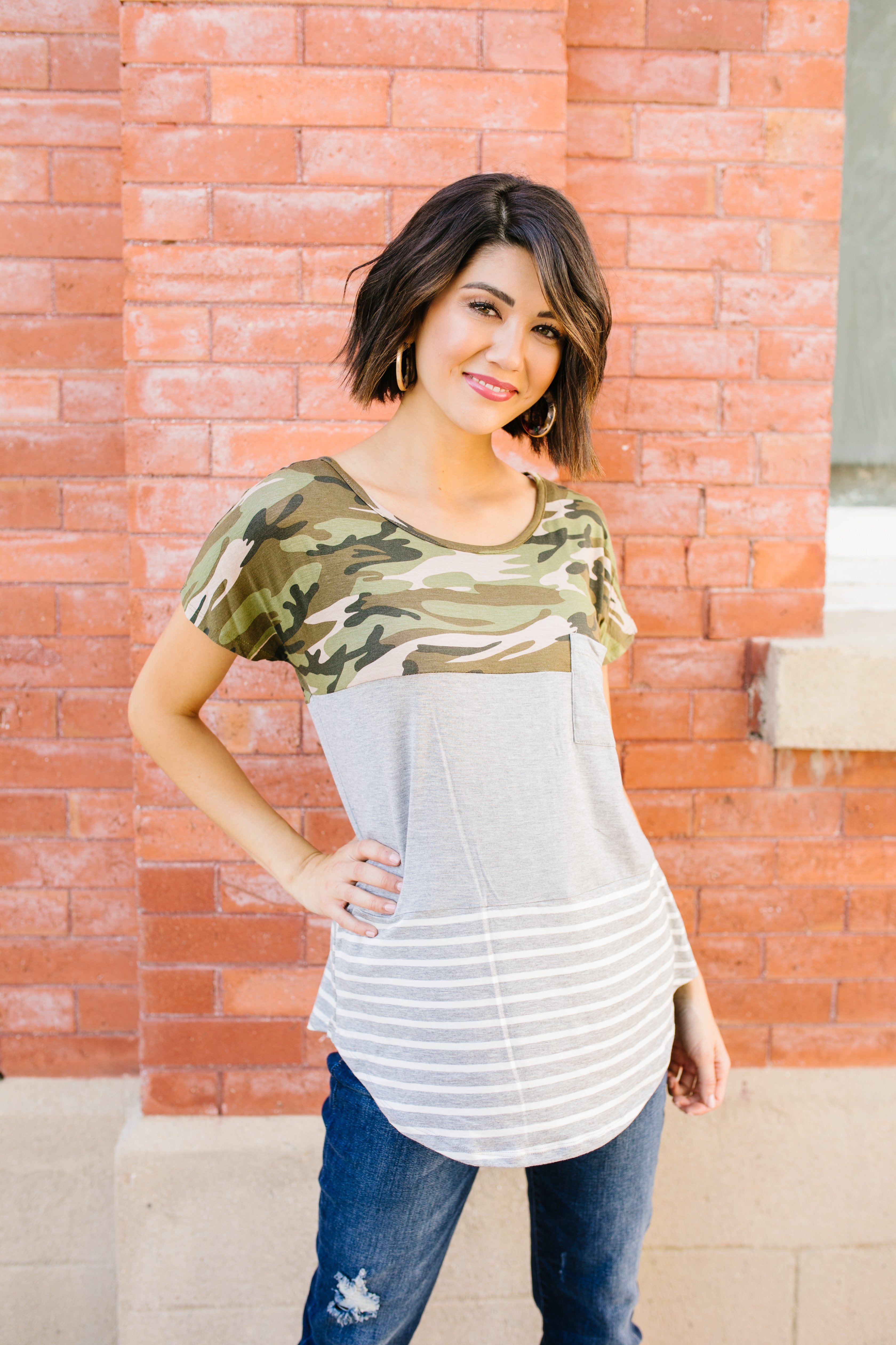 Move Out Camo Color Block Tee