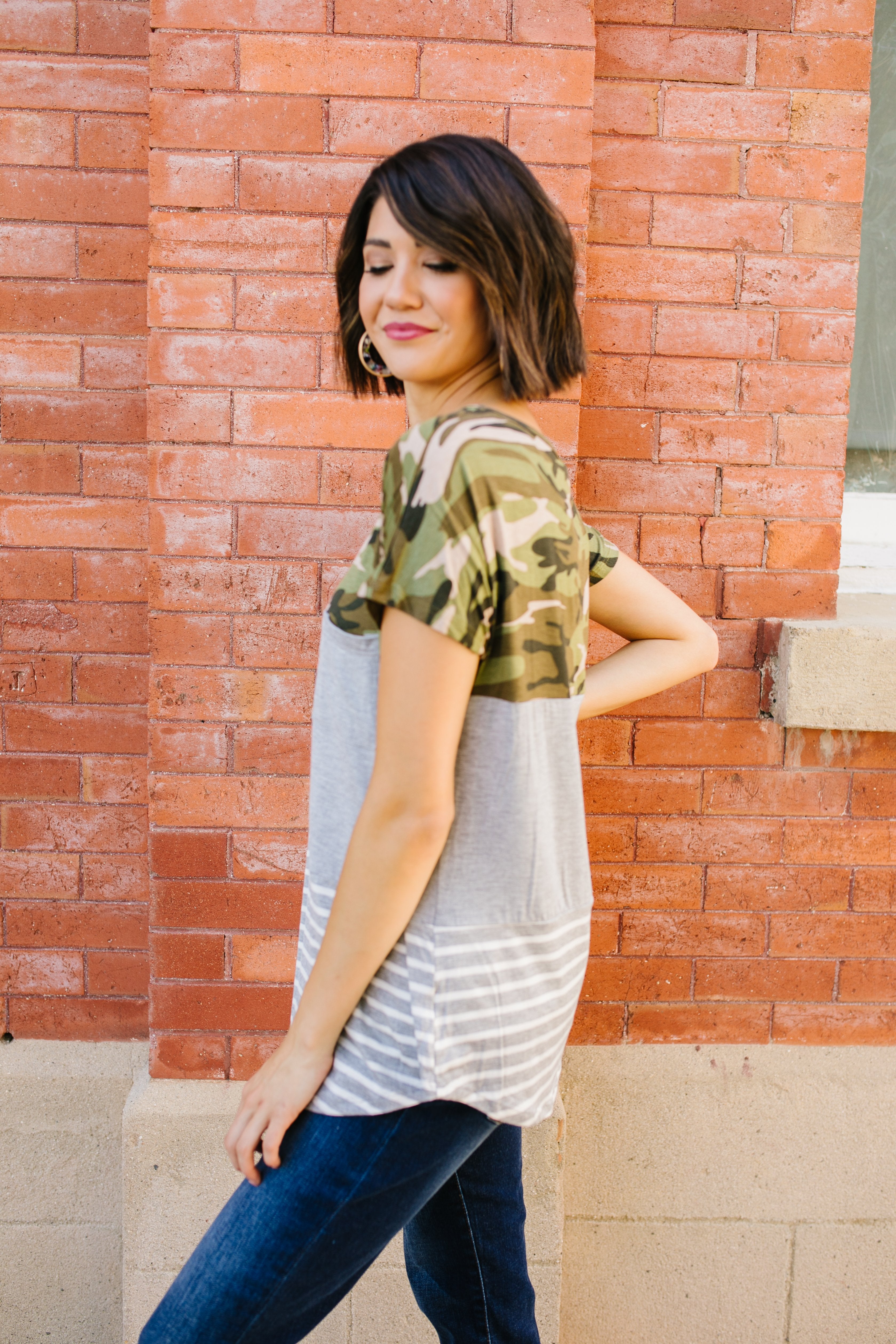 Move Out Camo Color Block Tee