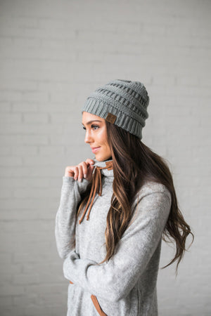 Nifty Knit Beanie In Natural Gray
