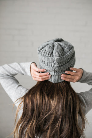Nifty Knit Beanie In Natural Gray