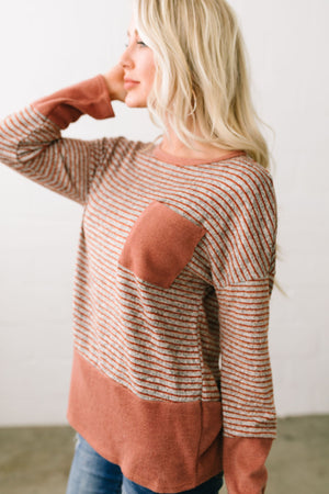 No Rust For The Weary Color Block Top - ALL SALES FINAL