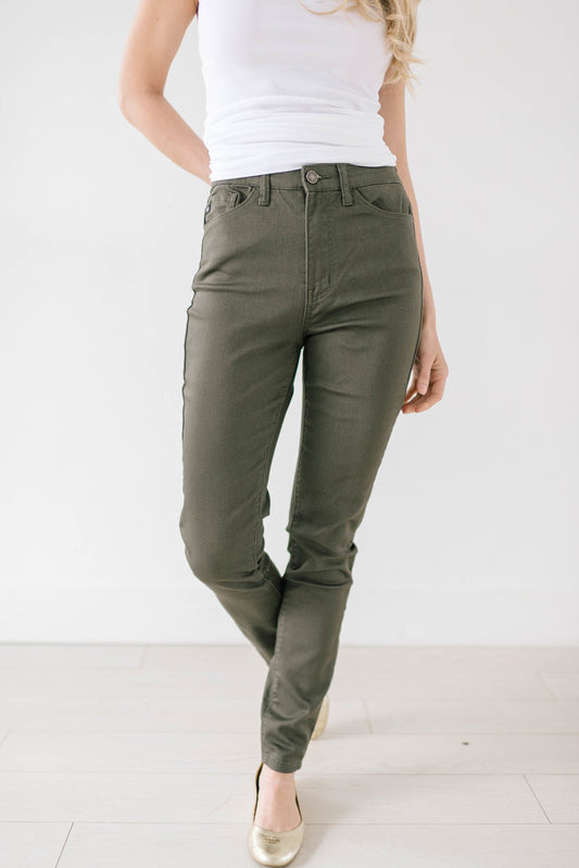 Olive Skinny Pants