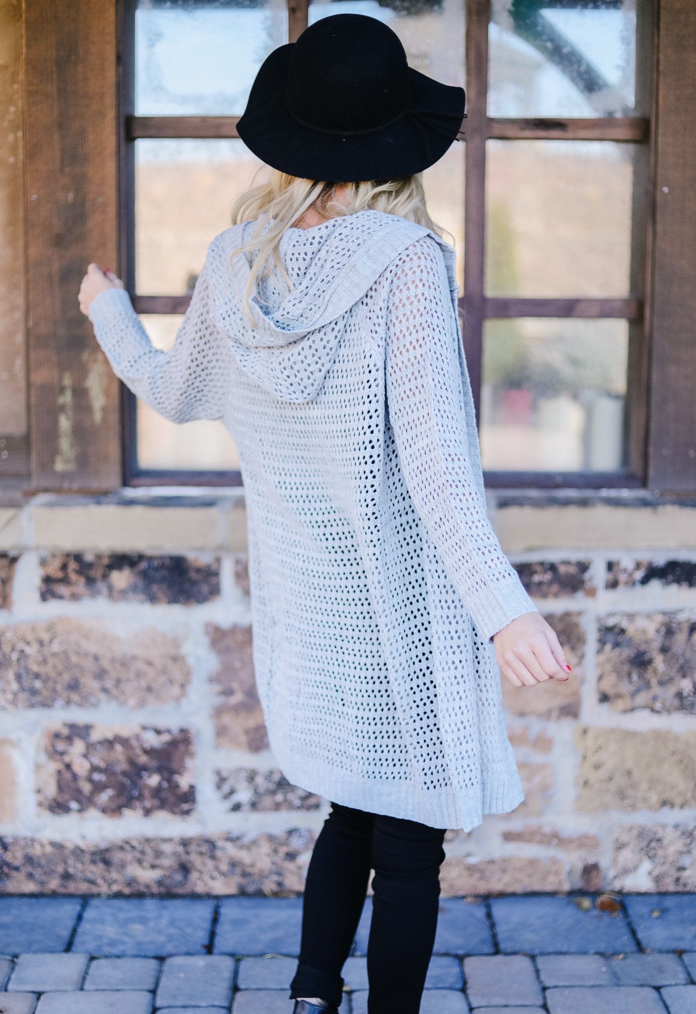 Open Arms Hooded Cardigan