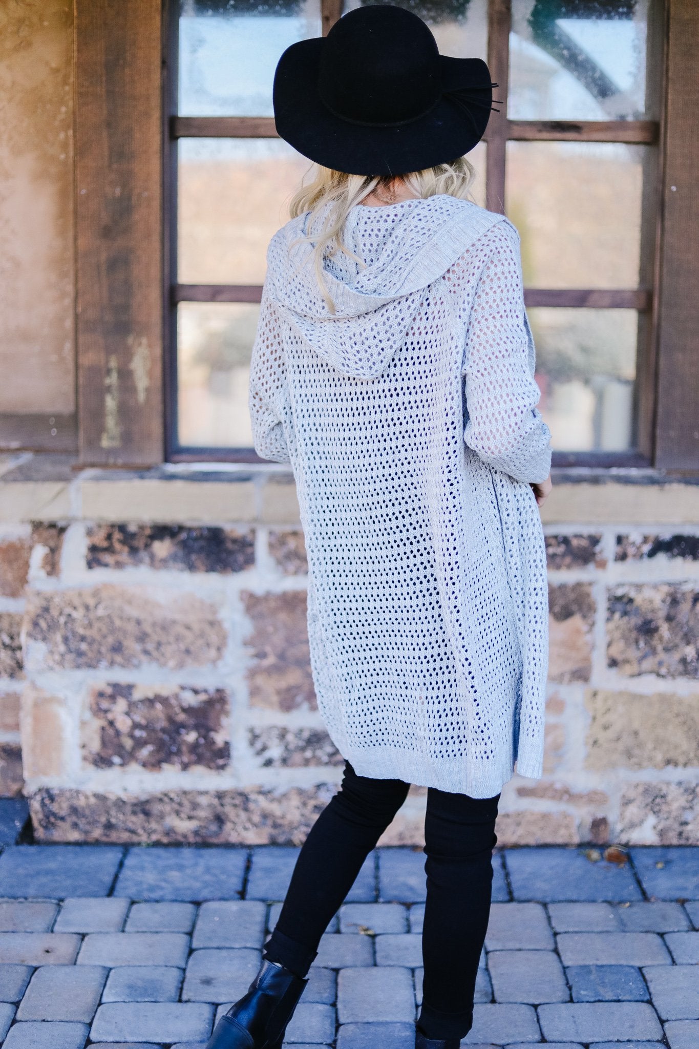 Open Arms Hooded Cardigan