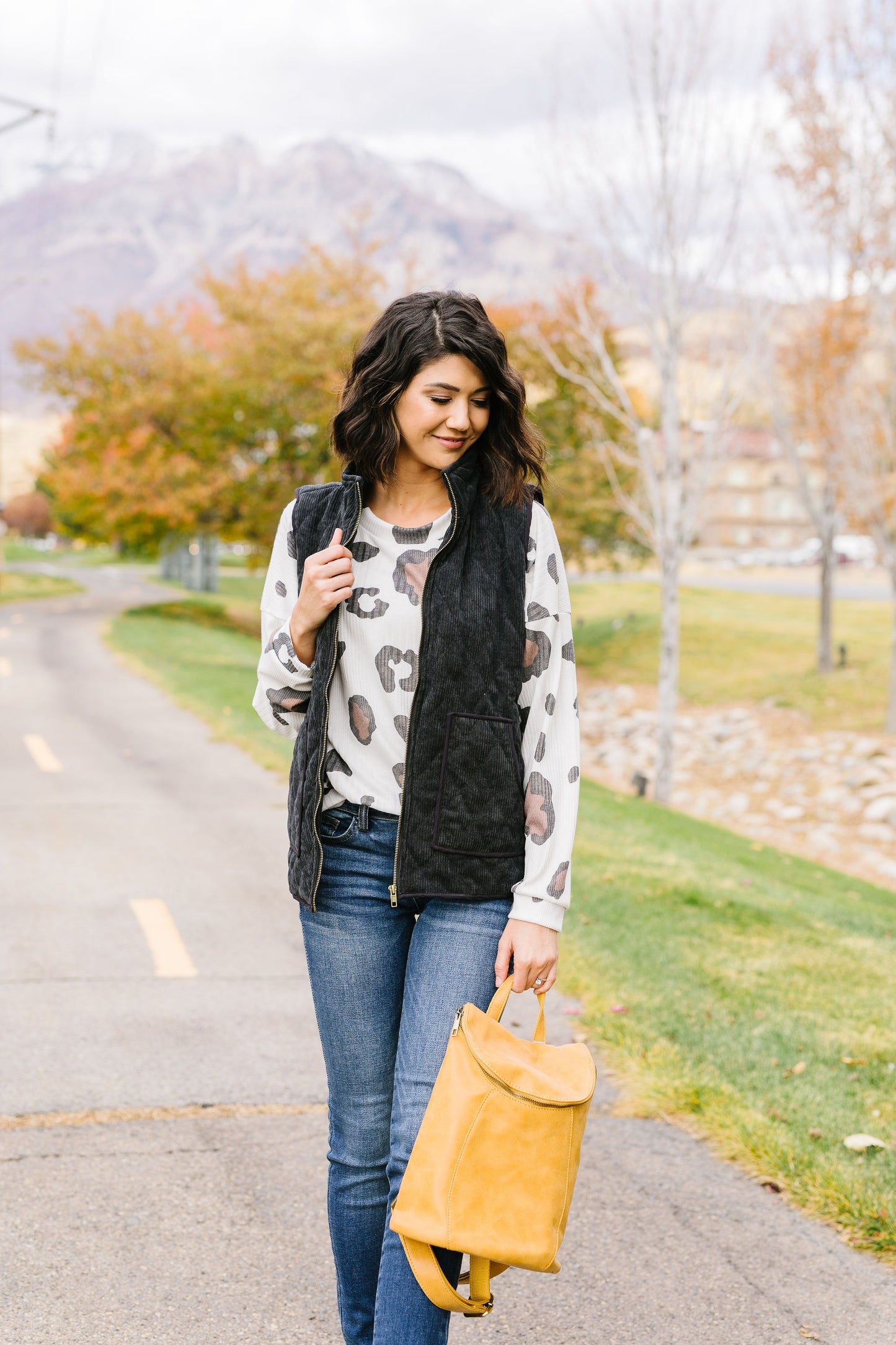 Oversized Animal Print Top
