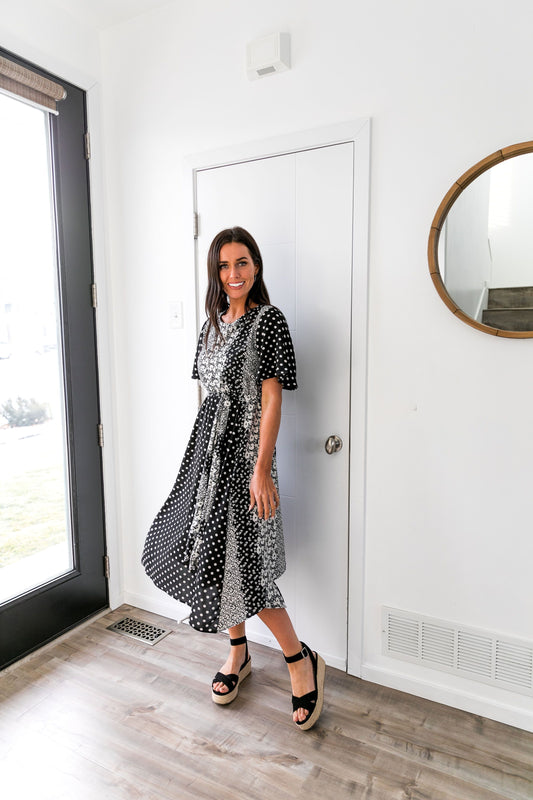 Patterns At Play Black + White Dress