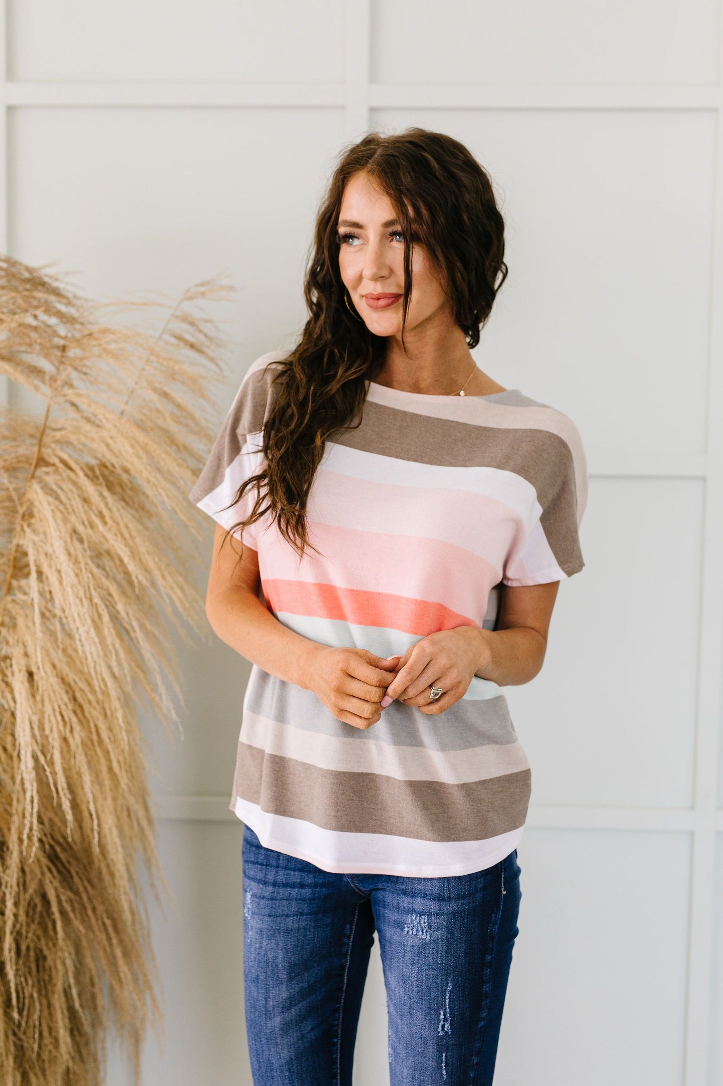 Peachy Back V Top