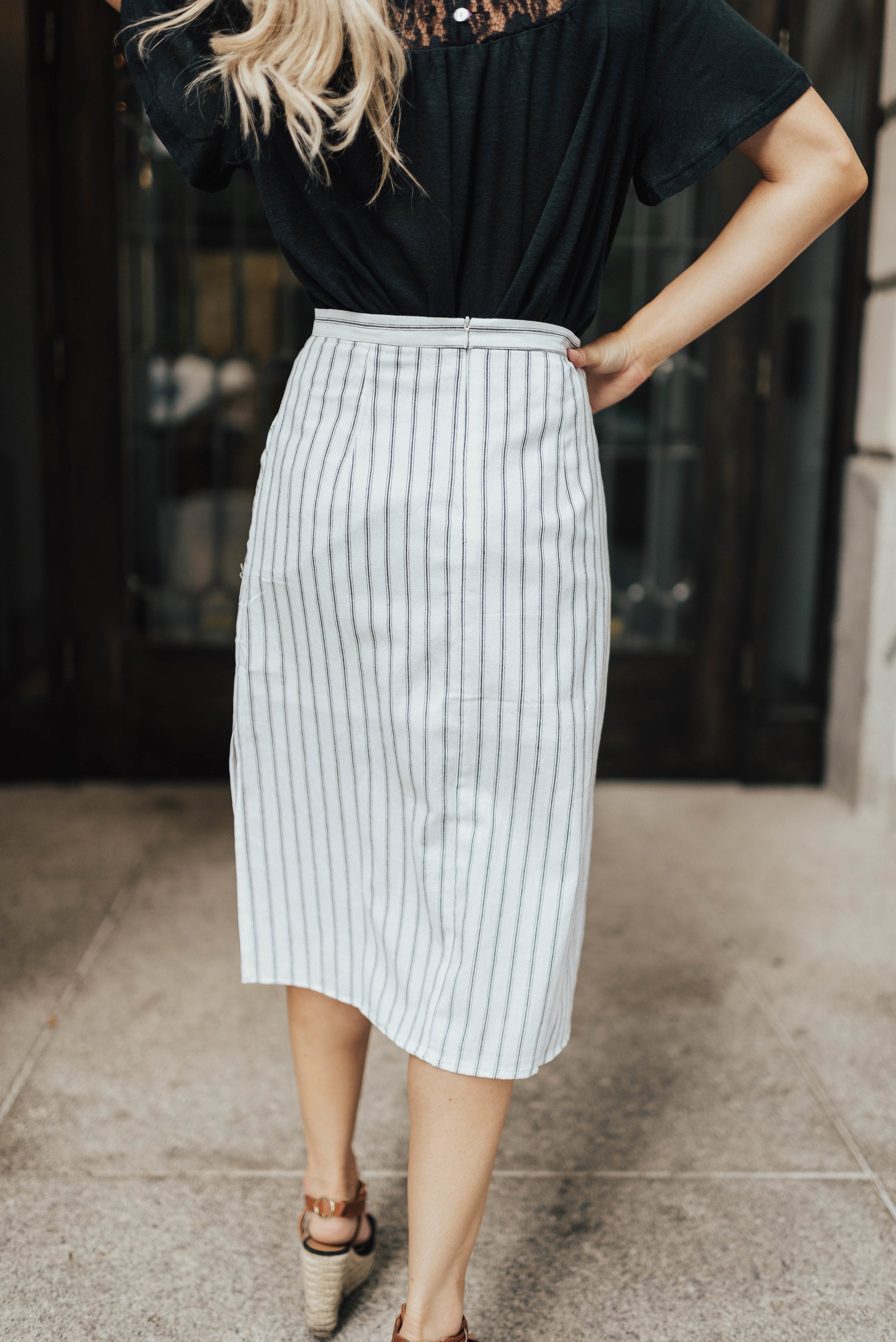 Pencil + Pinstripes Skirt