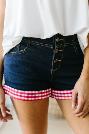 Picnic Lunch Gingham Trimmed Shorts