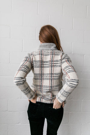 Copper And Plaid Fuzzy Pullover