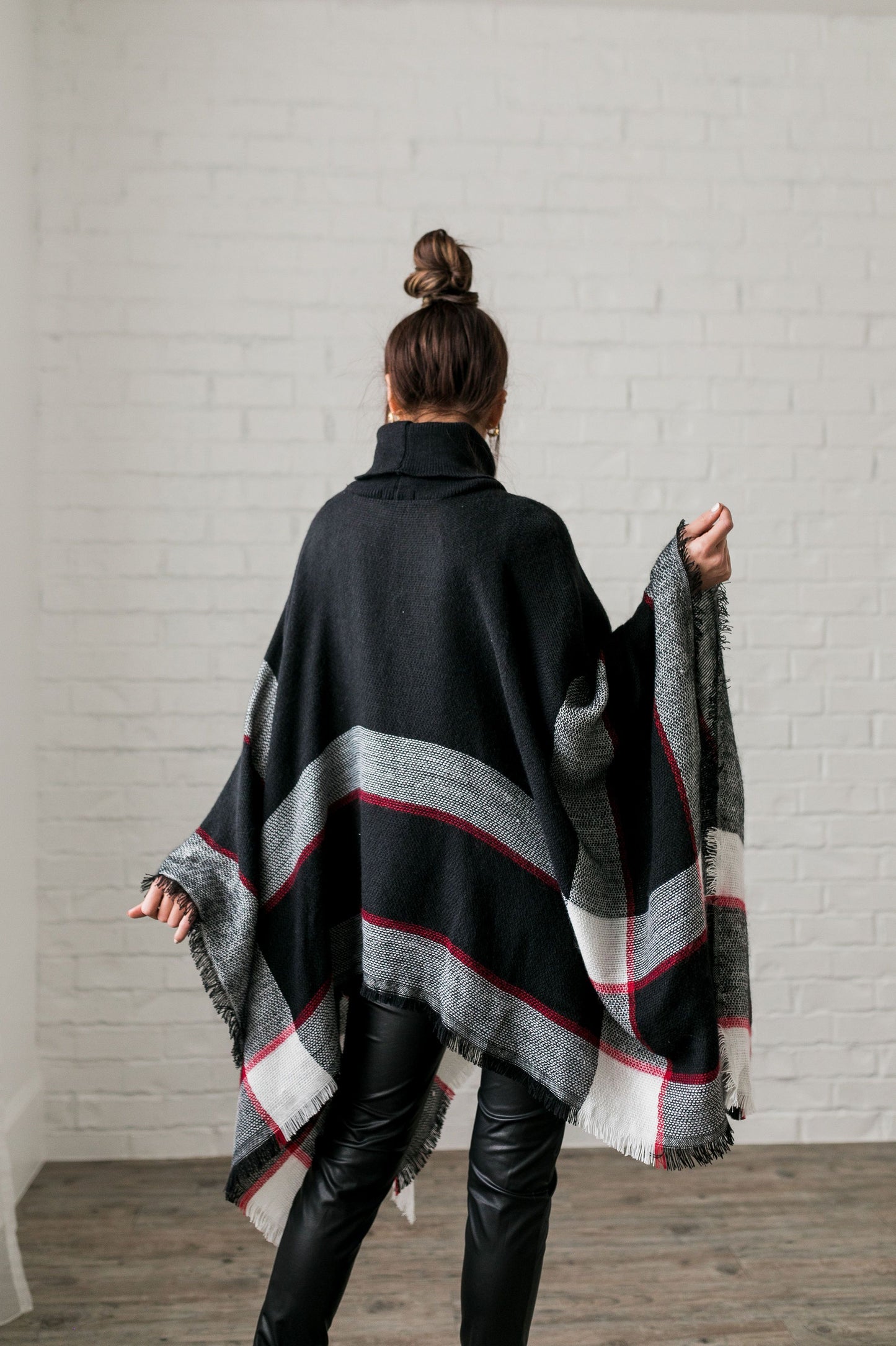 Playful Plaid Poncho