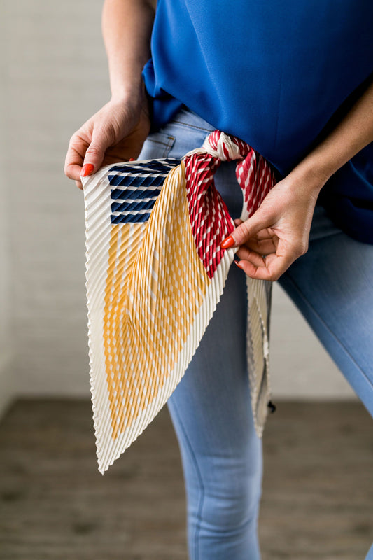 Pleasantly Pleated Accent Scarf