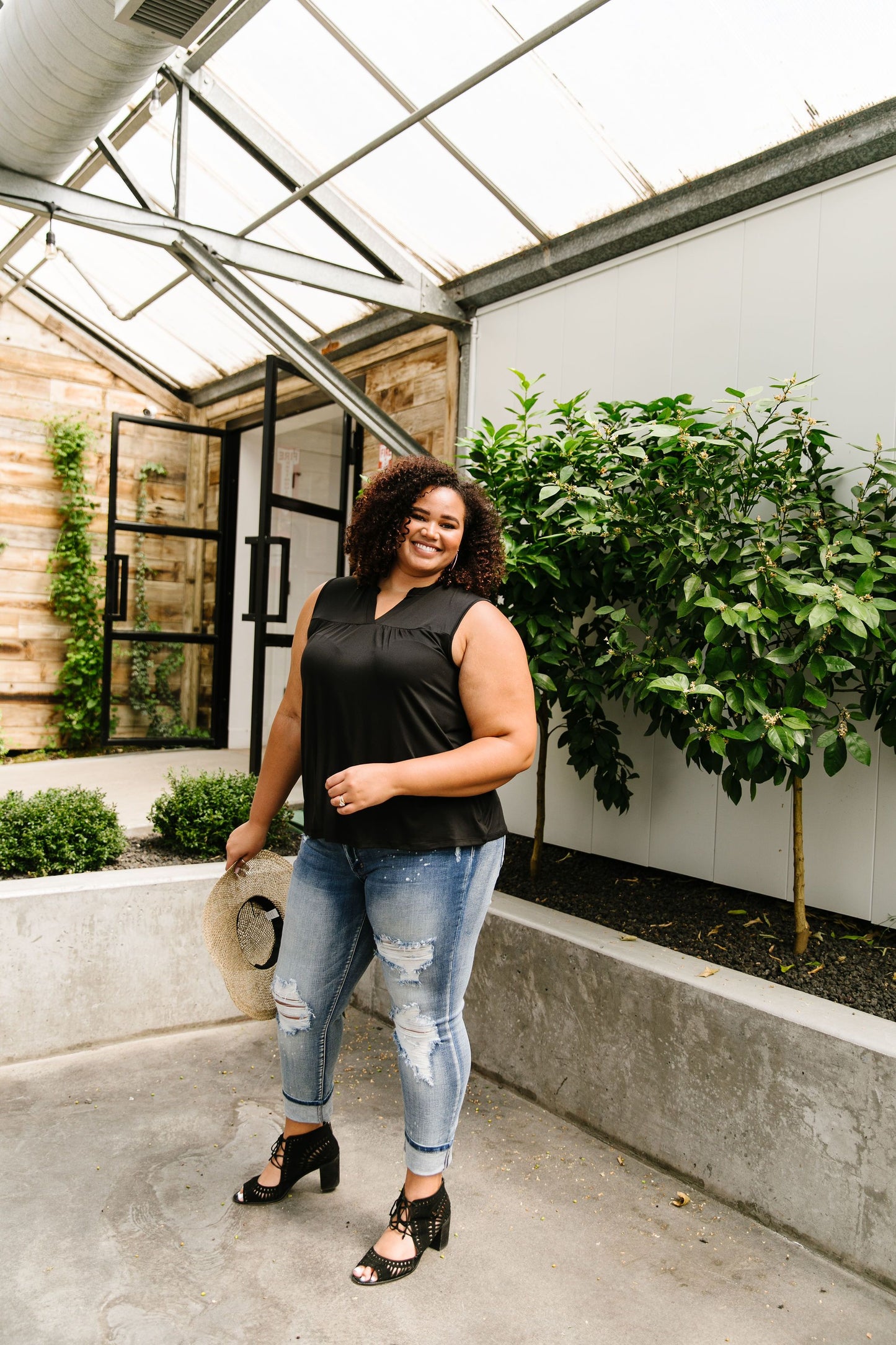 Split Second Top In Black