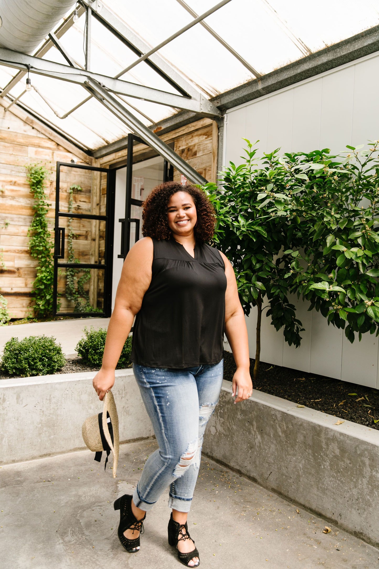 Split Second Top In Black