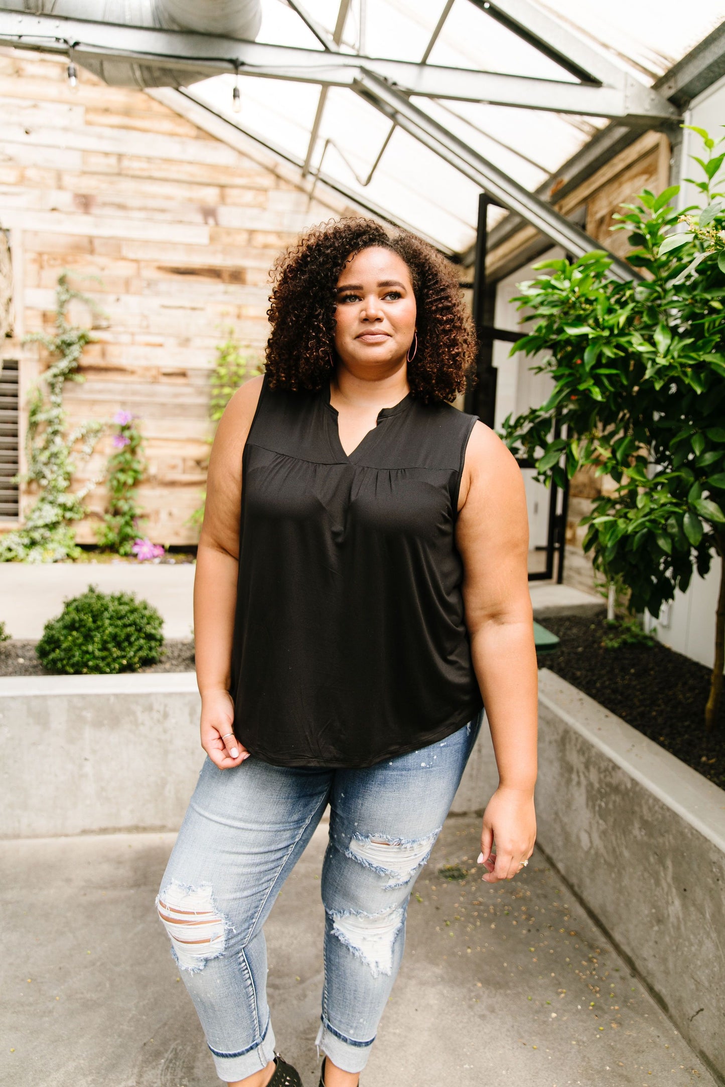 Split Second Top In Black