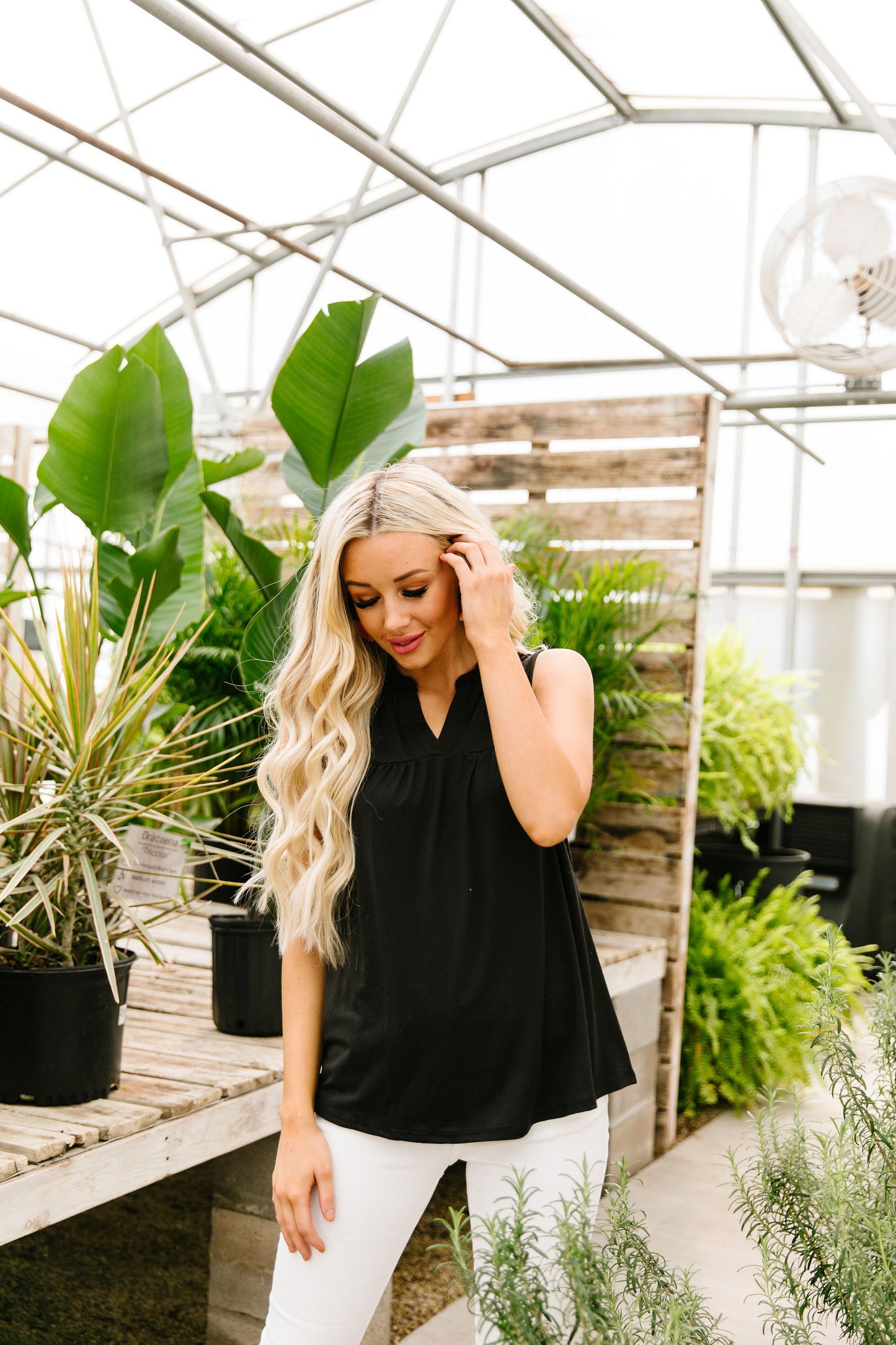 Split Second Top In Black