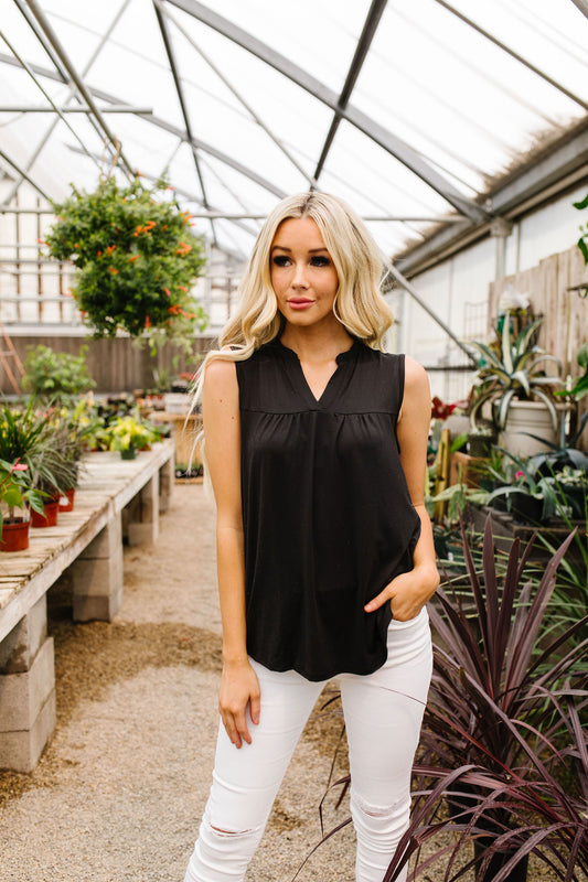Split Second Top In Black
