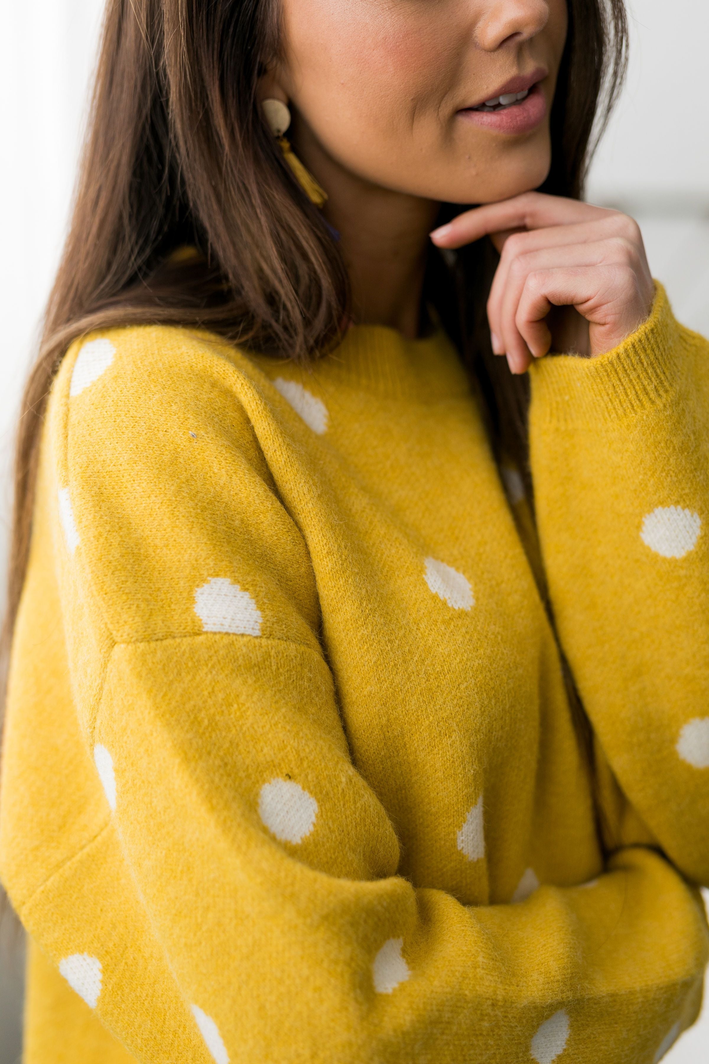 Polka Dots + Happy Thoughts Sweater