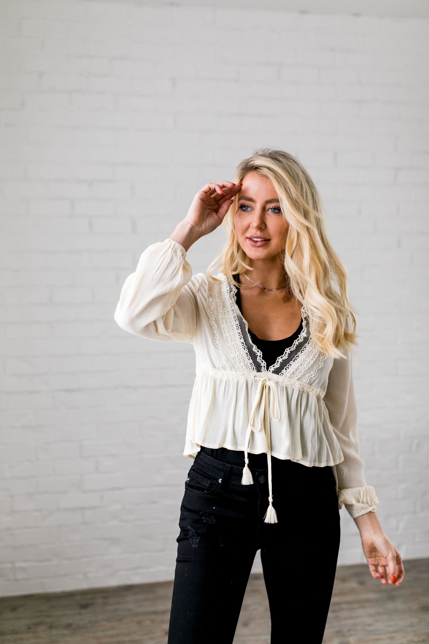 Pretty Peplum Cropped Top