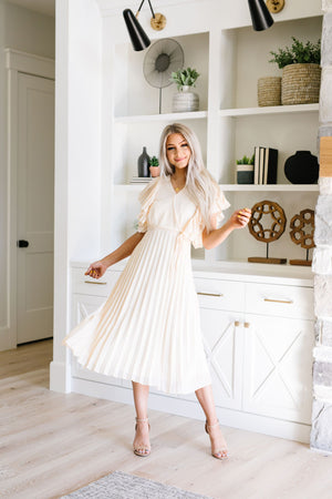 Pretty Pleats With A Cherry On Top Dress