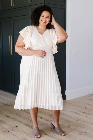 Pretty Pleats With A Cherry On Top Dress
