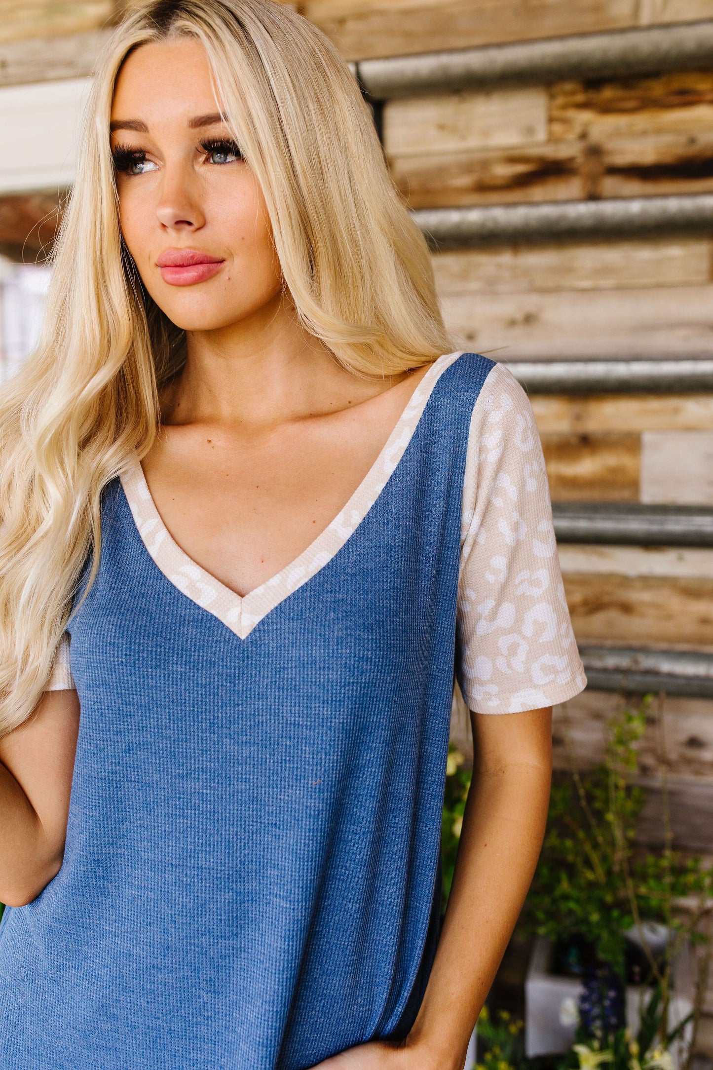 Raglan Spotted Sleeve Top