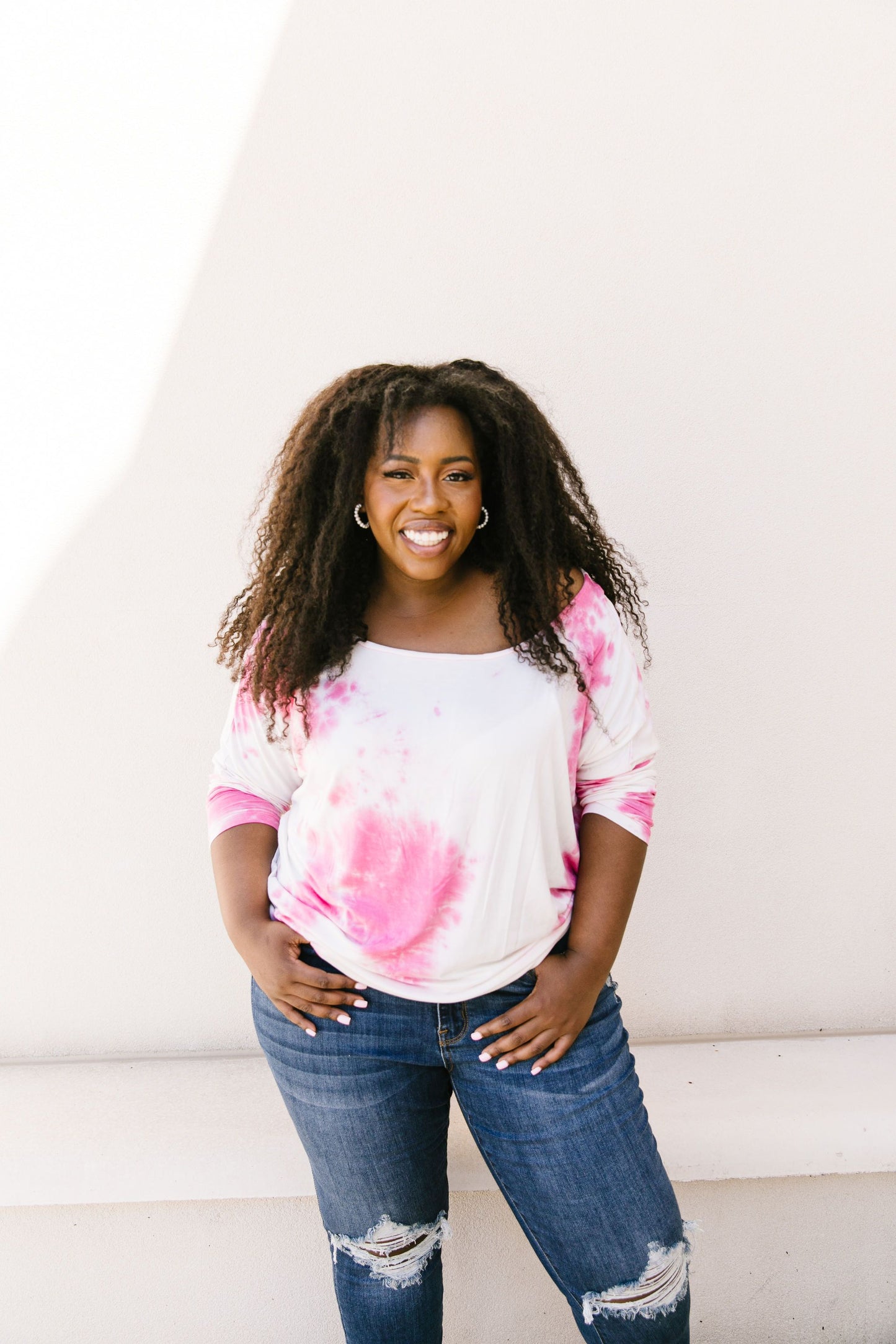 Raspberries & Cream Tie Dye Top