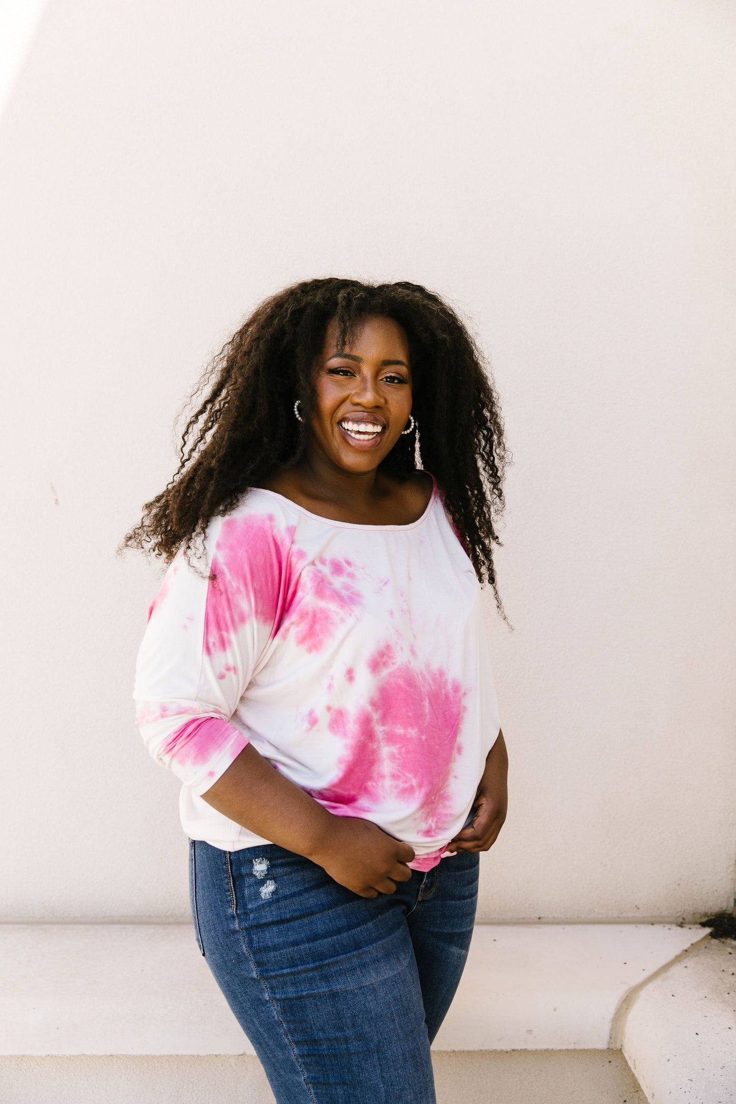 Raspberries & Cream Tie Dye Top