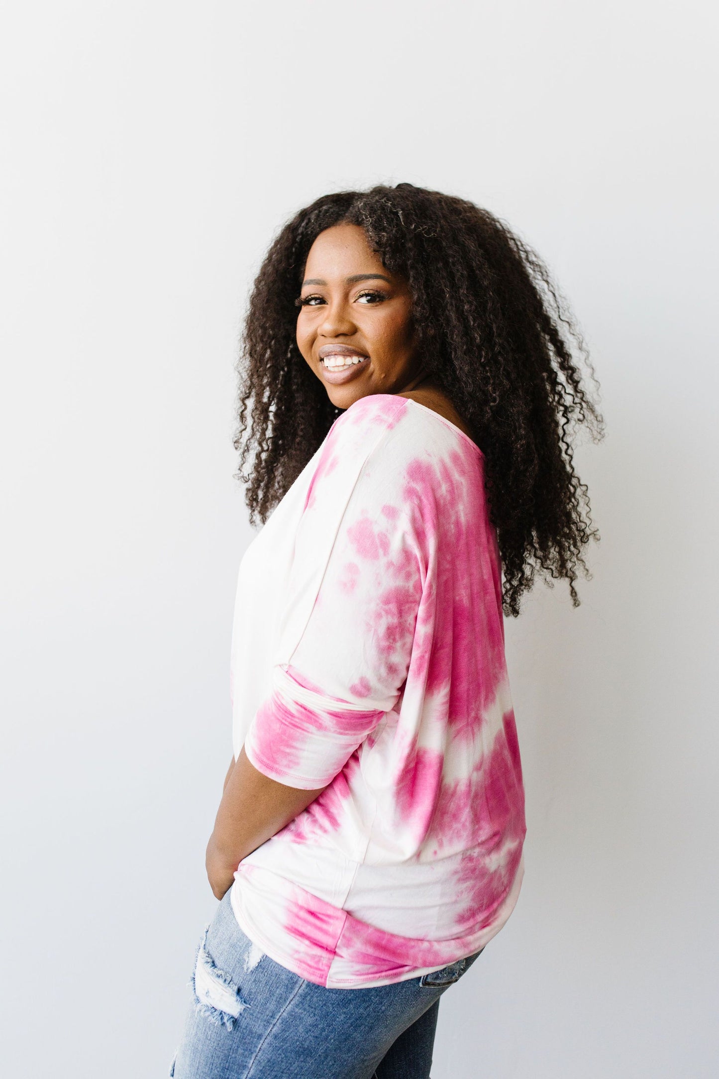 Raspberries & Cream Tie Dye Top