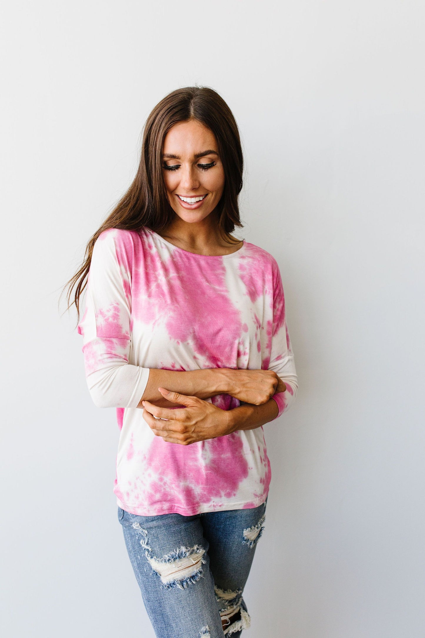 Raspberries & Cream Tie Dye Top