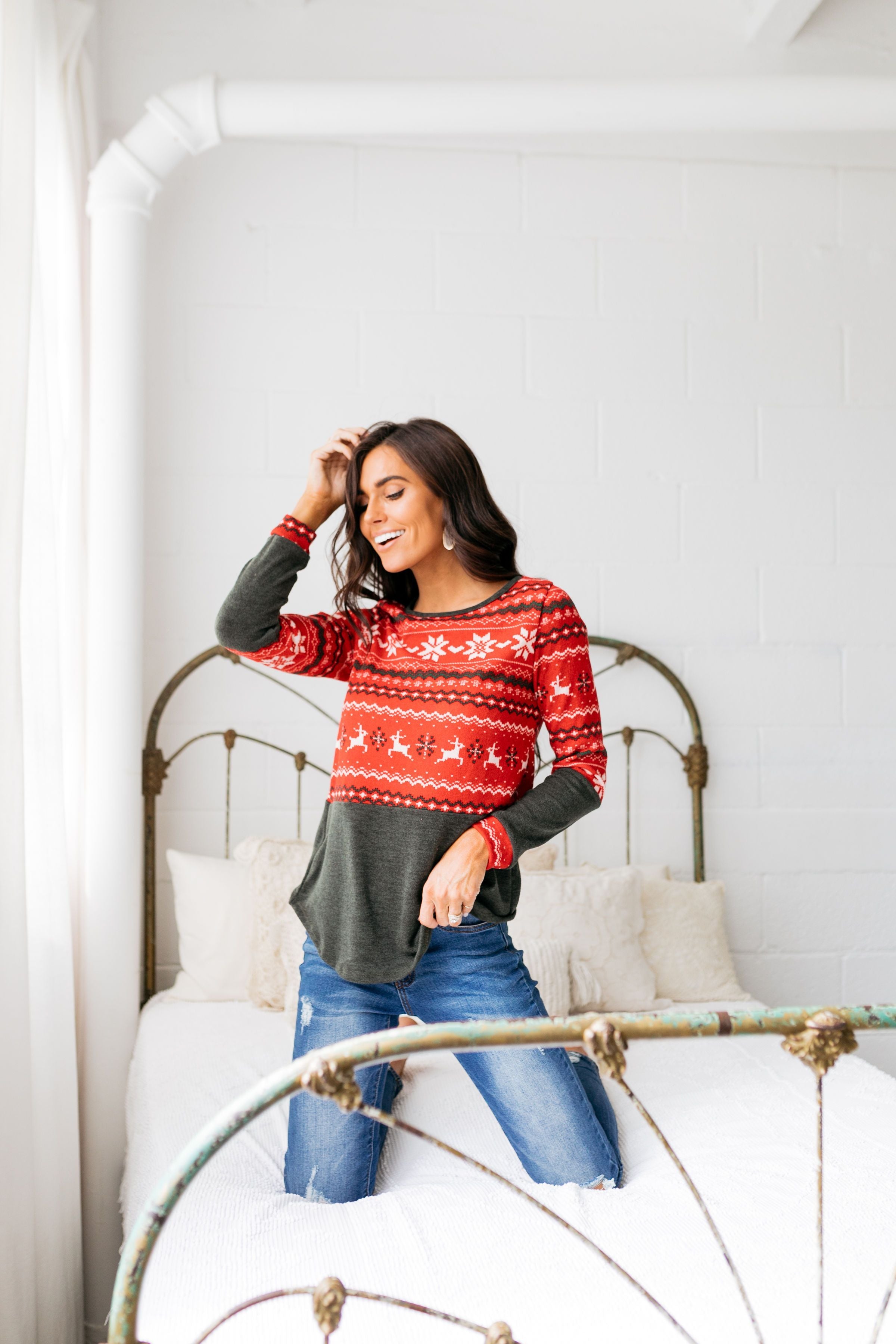 Reindeer Games Holiday Sweater In Red
