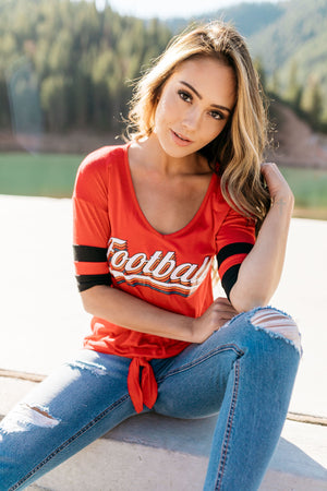 Retro Football In Red - ALL SALES FINAL