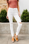 Ripped Knee White Jeans