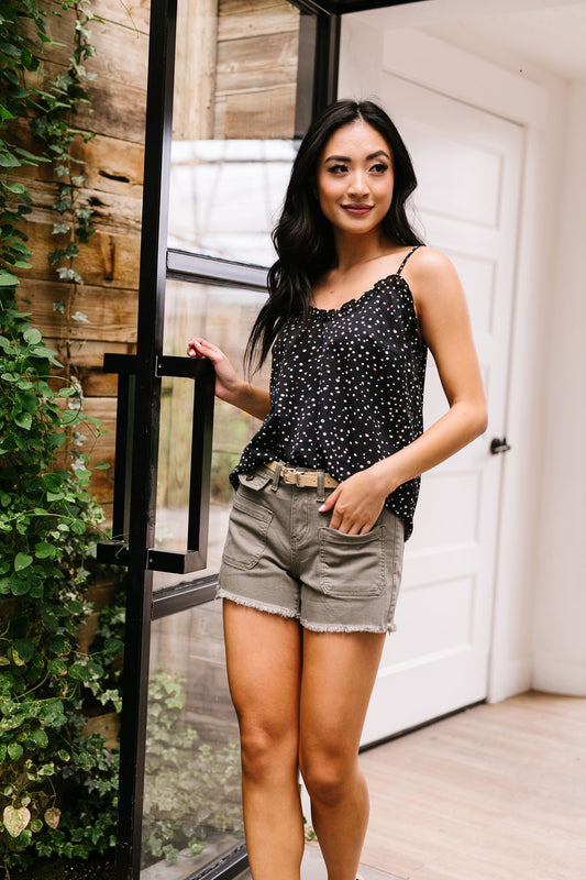 Ruffles & Dots Camisole In Black