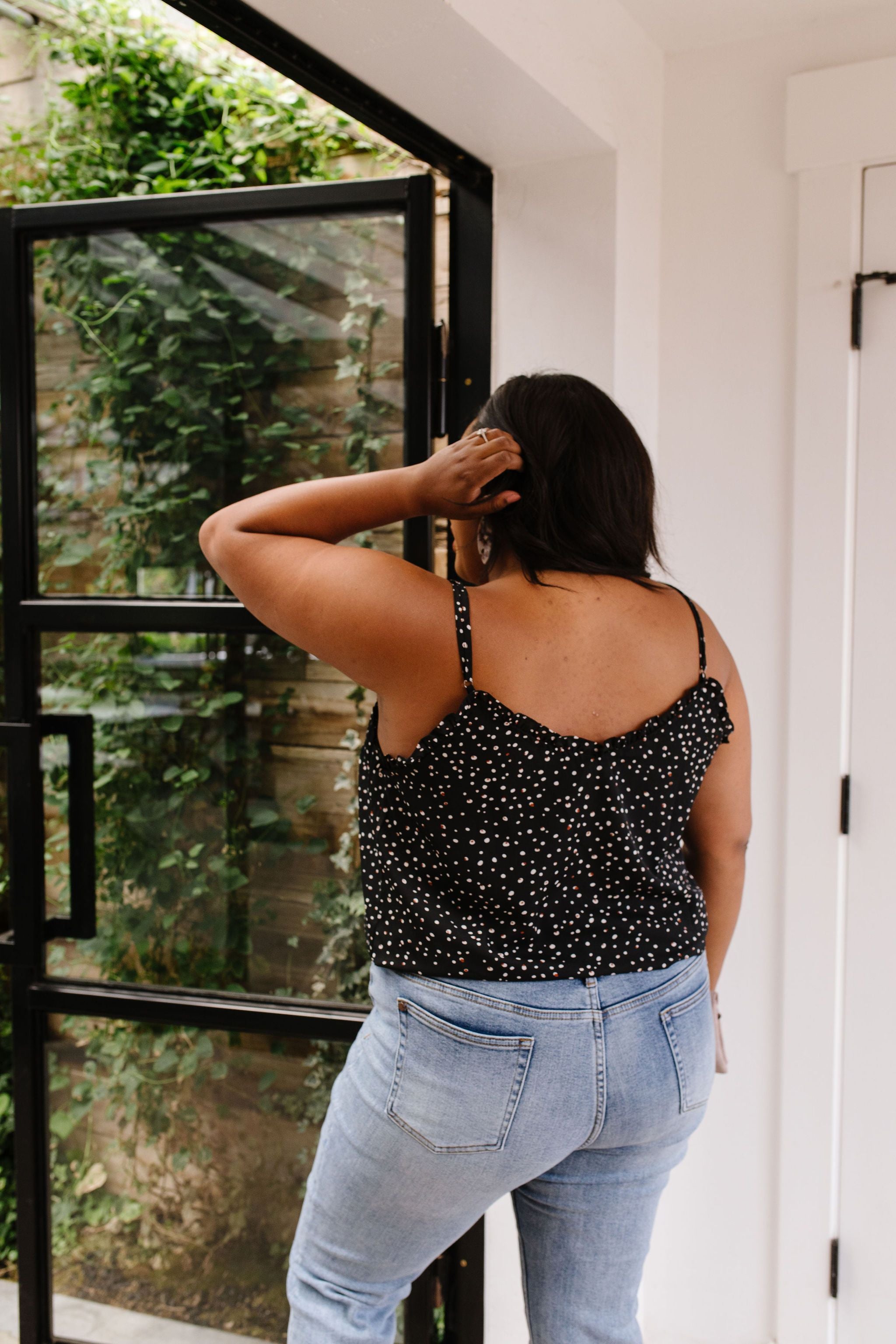 Ruffles & Dots Camisole In Black