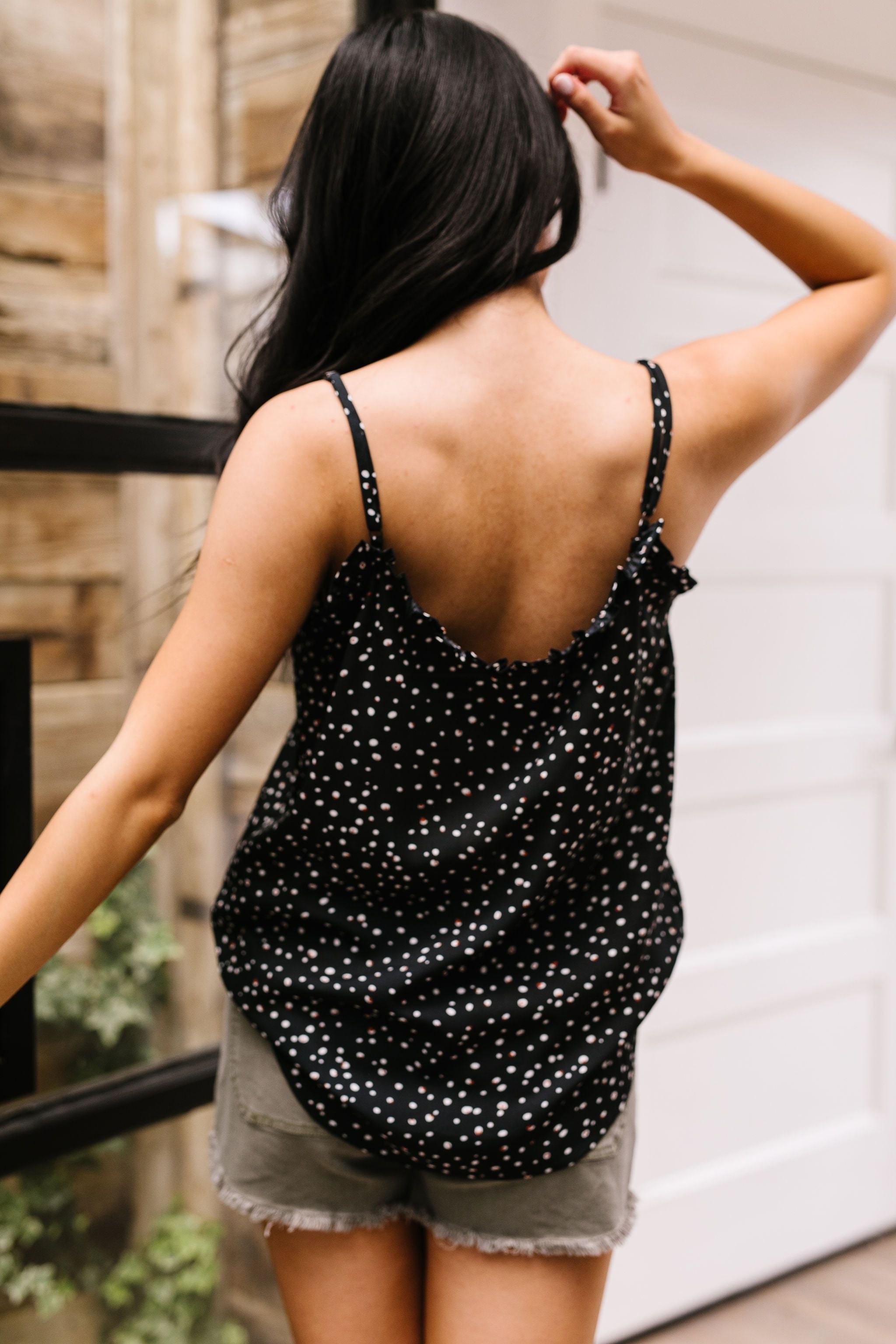 Ruffles & Dots Camisole In Black