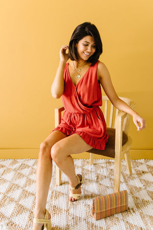 Rust Ruffly Romper