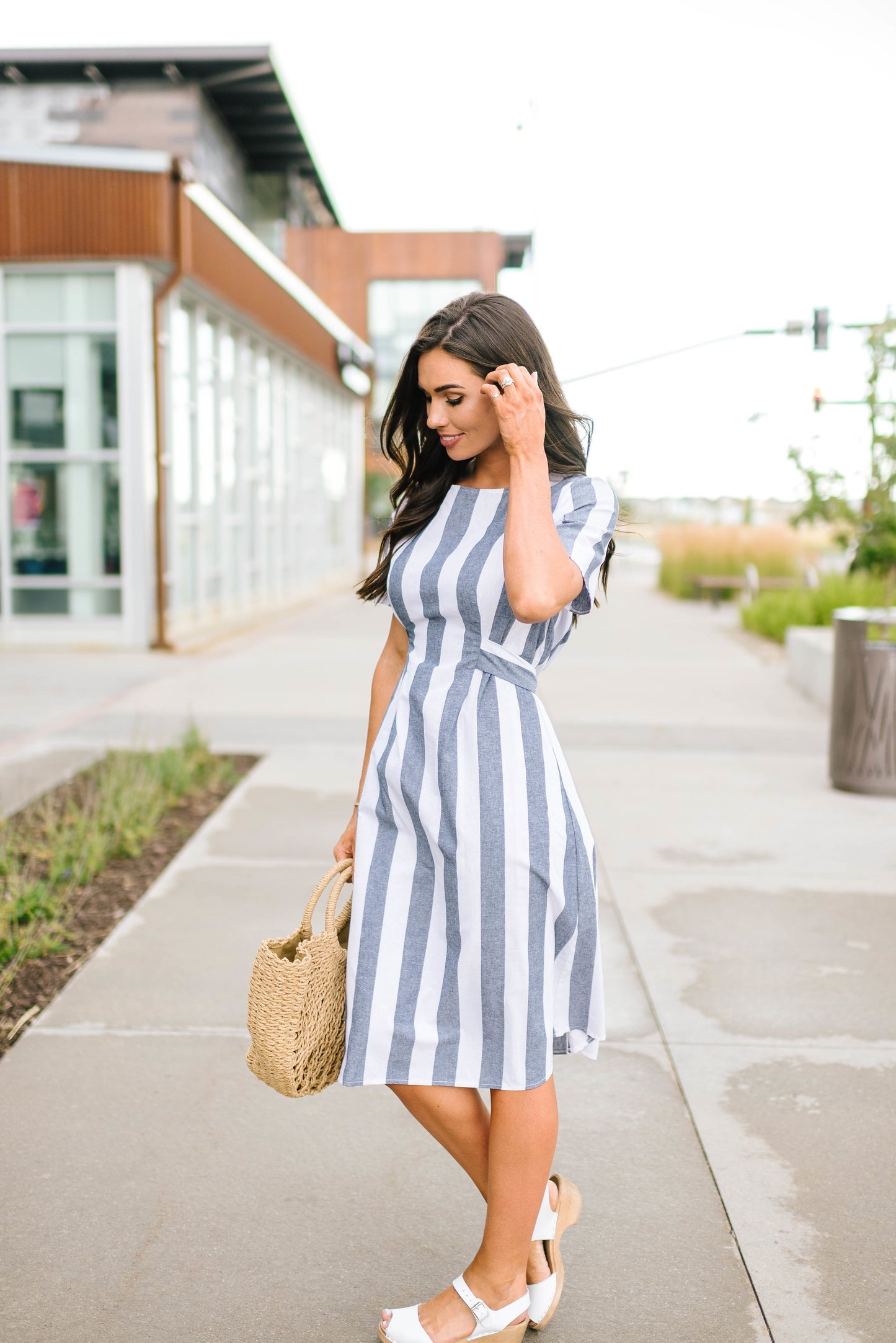 Sailing Away Striped Dress