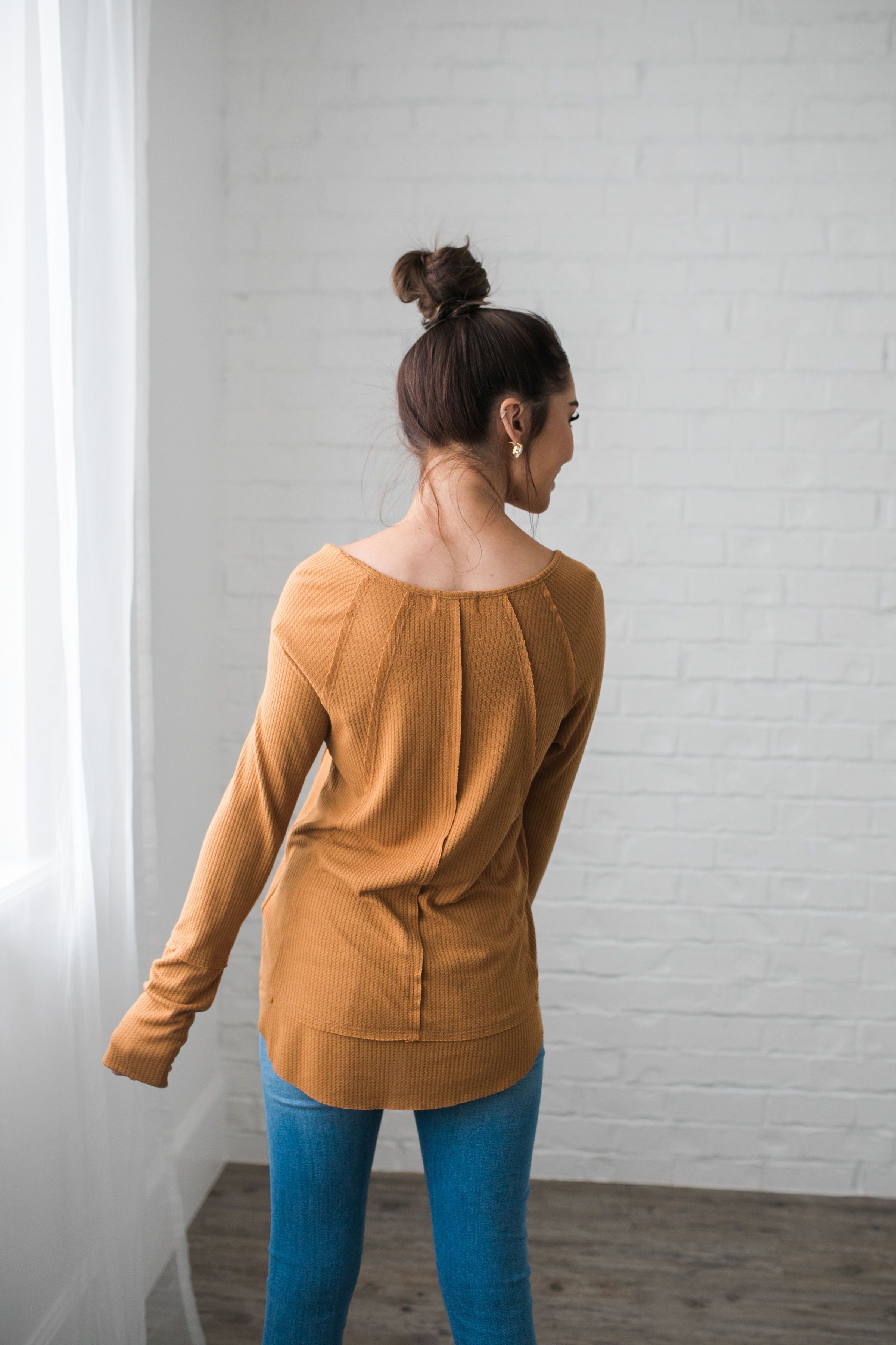 Seams Splendid Top In Camel - ALL SALES FINAL