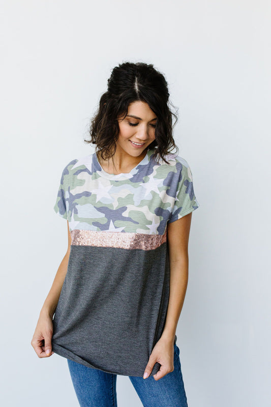 Sequin Stripe All-Star Top